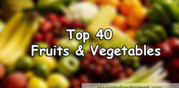 Top 40 Healthiest fruits and vegetables